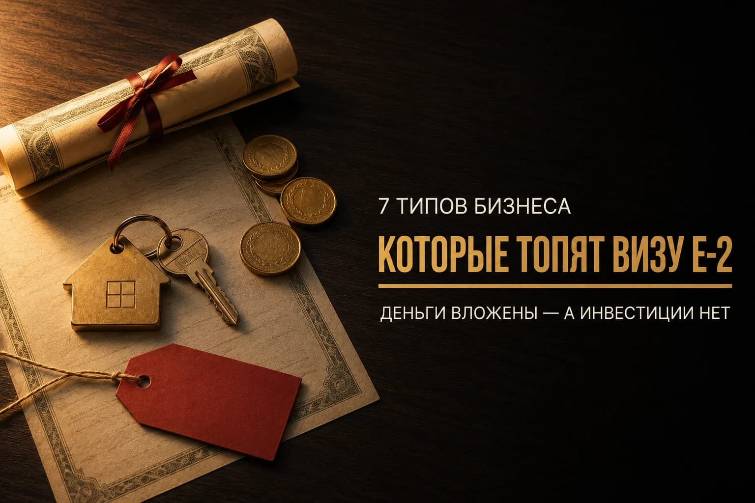 7 типов бизнеса, которые проваливают тест E-2 на инвестицию
